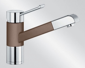 Blanco Zenos-S Silgranit-Look, 2-farbig, Farbe muskat/chrom, 521723