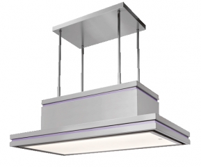 Steel Genesi Isola 130 Inselhaube, Ametista, 130 cm, GKS130AA, mit 5 Jahren Garantie!