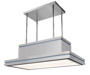 Steel Genesi Isola 130 Inselhaube, Celeste, 130 cm, GKS130CE, mit 5 Jahren Garantie!