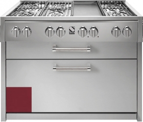 Steel Genesi 120, Kchenmodul, 120 cm, Farbe Bordeauxrot, G12C-6TBR, mit 5 Jahren Garantie!