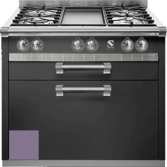 Steel Ascot 90, Kchenmodul, 90 cm, Farbe Ametista, A9C-4BAA, mit 5 Jahren Garantie!