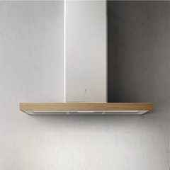 Elica Bio WH/A/90 ROVERE Wandhaube Wei und Eichenholz, PRF0120966. Mit 5 Jahren Garantie!