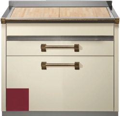 Steel Ascot 90, Arbeitstisch, 90 cm, Farbe Bordeauxrot, A9C-PCBR, mit 5 Jahren Garantie!