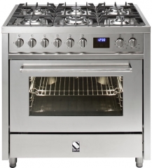 Steel Enfasi 90, Rangecooker, 90 cm, Multifunktionsbackofen, Induktionskochfeld, Farbe Edelstahl, E9F-6ISS, mit 5 Jahren Garantie!