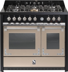 Steel Oxford 100, Rangecooker, 100 cm, Multifunktionsbackofen, Farbe Sabbia, X10FF-6ISA, mit 5 Jahren Garantie!