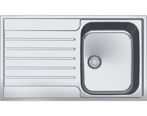 Franke Argos AGX 611-86 Insetrand, Edelstahl, Druckknopfventil, 101.0380.407