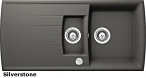 Schock Lotus D-150 A Einbau/Auflage, INKL. GLASSCHNEIDBRETT UND RESTESCHALE, Silverstone