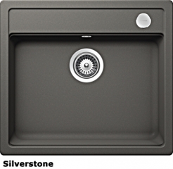 Schock Mono N-100 U Unterbau, INKL. GLASSCHNEIDBRETT UND RESTESCHALE, Silverstone