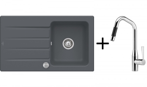 Setangebot: Dornbracht Sync Pull-Down, Platin matt + Villeroy & Boch Architectura 50, Farbe i4 Graphit