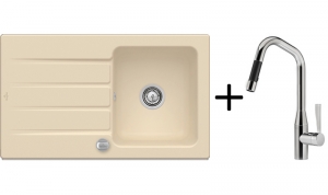 Setangebot: Dornbracht Sync Pull-Down, Platin matt + Villeroy & Boch Architectura 50, Farbe i5 Sand