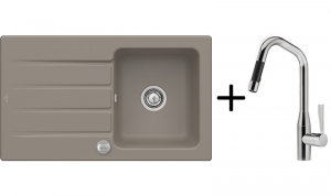 Setangebot: Dornbracht Sync Pull-Down, Platin matt + Villeroy & Boch Architectura 50, Farbe TR Timber