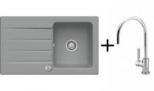 Setangebot: Villeroy & Boch Architectura 50, Farbe SL Stone + Dornbracht Tara Classic, Platin matt