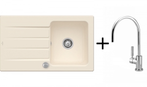 Setangebot: Dornbracht Tara Classic, Platin matt + Villeroy & Boch Architectura 50, Farbe FU Ivory