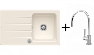 Setangebot: Dornbracht Tara Classic, Platin matt + Villeroy & Boch Architectura 50, Farbe KR Crema