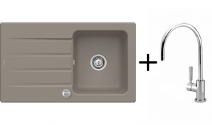 Setangebot: Villeroy & Boch Architectura 50, Farbe TR Timber + Dornbracht Tara Classic, Platin matt