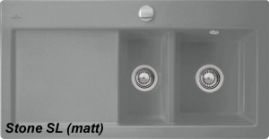 Villeroy & Boch Subway 60 XR, Farbe SL Stone, Classicline, Becken rechts oder Becken links