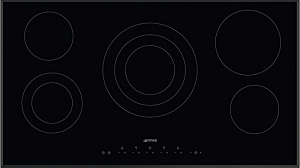 SMEG SE395ETB Glaskeramikkochfeld, schwarz, Facettenschliff, mit 5 Jahren Garantie!