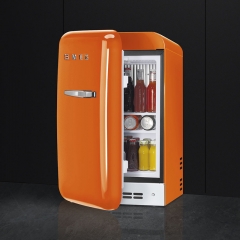 SMEG FAB5LOR Minibar Stand-Khlschrank, 40 cm, Orange, Linksanschlag, Absorber-Khlsystem, EEK: D