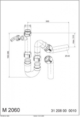 Reginox Standardsiphon, M2060