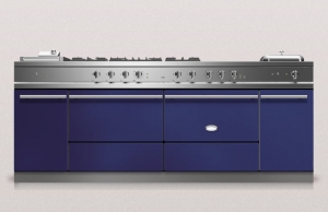 Lacanche Sully 2200 Modern, Kochstation, 180,5 cm, Farbe Bleu Francais, mit 5 Jahren Garantie!