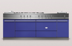 Lacanche Sully 2200 Modern, Kochstation, 180,5 cm, Farbe Bleu Portugais, mit 5 Jahren Garantie!