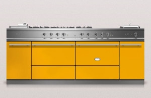 Lacanche Sully 2200 Modern, Kochstation, 180,5 cm, Farbe Jaune Provence, mit 5 Jahren Garantie!