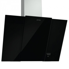 Gorenje DVG 8565 X, Kopffrei-Haube, Glas schwarz/Edelstahl, 80 cm, EEK: C, mit 5 Jahren Garantie!