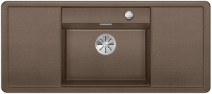 Blanco Alaros 6 S Silgranit PuraDur II, Zubehr schwarz, Farbe muskat, InFino Ablauf, 523622