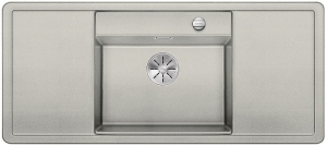 Blanco Alaros 6 S Silgranit PuraDur II, Zubehr weiss, Farbe perlgrau, InFino Ablauf, 523626