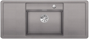 Blanco Alaros 6 S-F Silgranit PuraDur II, flchenbndig, Schneidbretter weiss, Farbe alumetallic, InFino Ablauf, 523641