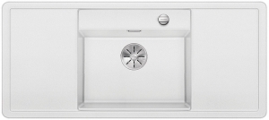 Blanco Alaros 6 S-F Silgranit PuraDur II, flchenbndig, Schneidbretter weiss, Farbe weiss, InFino Ablauf, 523642