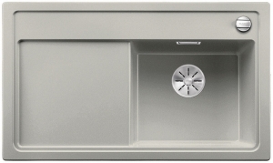Blanco Zenar 45 S Silgranit PuraDur 2, Becken rechts, inkl. Holzschneidbrett, Farbe perlgrau, InFino Ablauf, 523750
