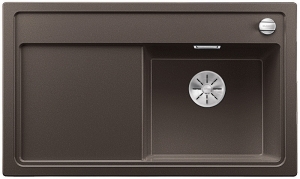 Blanco Zenar 45 S Silgranit PuraDur 2, Becken rechts, inkl. Holzschneidbrett, Farbe cafe, InFino Ablauf, 523756