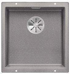 Blanco Subline 400-U Silgranit PuraDur 2, Farbe alumetallic, InFino Ablauf, 523424