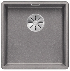 Blanco Subline 400-F Silgranit PuraDur 2, flchenbndig, Farbe alumetallic, InFino Ablauf, 523496