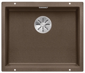 Blanco Subline 500-U Silgranit PuraDur 2, Farbe muskat, InFino Ablauf, 523440