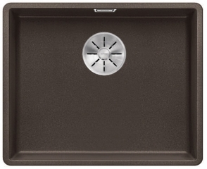 Blanco Subline 500-F Silgranit PuraDur 2, fl�chenb�ndig, Farbe cafe, InFino Ablauf, 523537