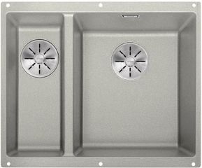 Blanco Subline 340/160-U Silgranit PuraDur 2 Becken rechts, Farbe perlgrau, InFino Ablauf, 523561