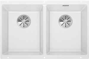 Blanco Subline 350/350-U Silgranit PuraDur 2, Farbe weiss, InFino Ablauf, 523578