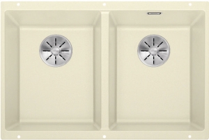 Blanco Subline 350/350-U Silgranit PuraDur 2, Farbe jasmin, InFino Ablauf, 523579