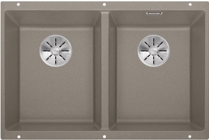 Blanco Subline 350/350-U Silgranit PuraDur 2, Farbe tartufo, InFino Ablauf, 523581