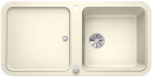 Blanco Yova XL 6 S Silgranit PuraDur 2, Farbe jasmin, InFino Ablauf, 523599