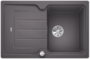 Blanco Classic Neo 45 S Einbausple Silgranit PuraDur, Farbe felsgrau, InFino Ablauf, 523997
