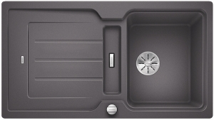 Blanco Classic Neo 5 S Einbausple Silgranit PuraDur, Farbe felsgrau, InFino Ablauf, 524016