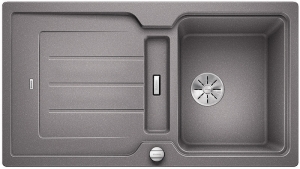 Blanco Classic Neo 5 S Einbausple Silgranit PuraDur, Farbe alumetallic, InFino Ablauf, 524017