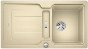 Blanco Classic Neo 5 S Einbausple Silgranit PuraDur, Farbe champagner, InFino Ablauf, 524021