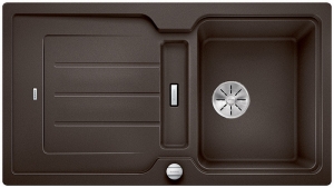 Blanco Classic Neo 5 S Einbausple Silgranit PuraDur, Farbe cafe, InFino Ablauf, 524024