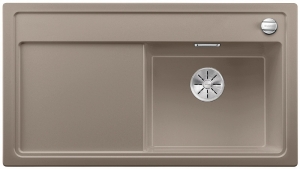 Blanco Zenar 5 S Silgranit PuraDur 2, Becken rechts, inkl. Glasschneidbrett, Farbe tartufo, InFino Ablauf, 523887