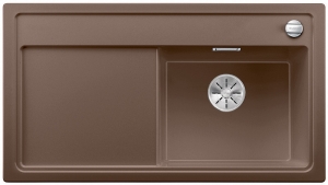 Blanco Zenar 5 S Silgranit PuraDur 2, Becken rechts, inkl. Glasschneidbrett, Farbe muskat, InFino Ablauf, 523890