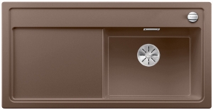Blanco Zenar XL 6 S Einbausp�le Becken rechts, inkl. Holzschneidbrett, Farbe muskat, InFino Ablauf, 523962